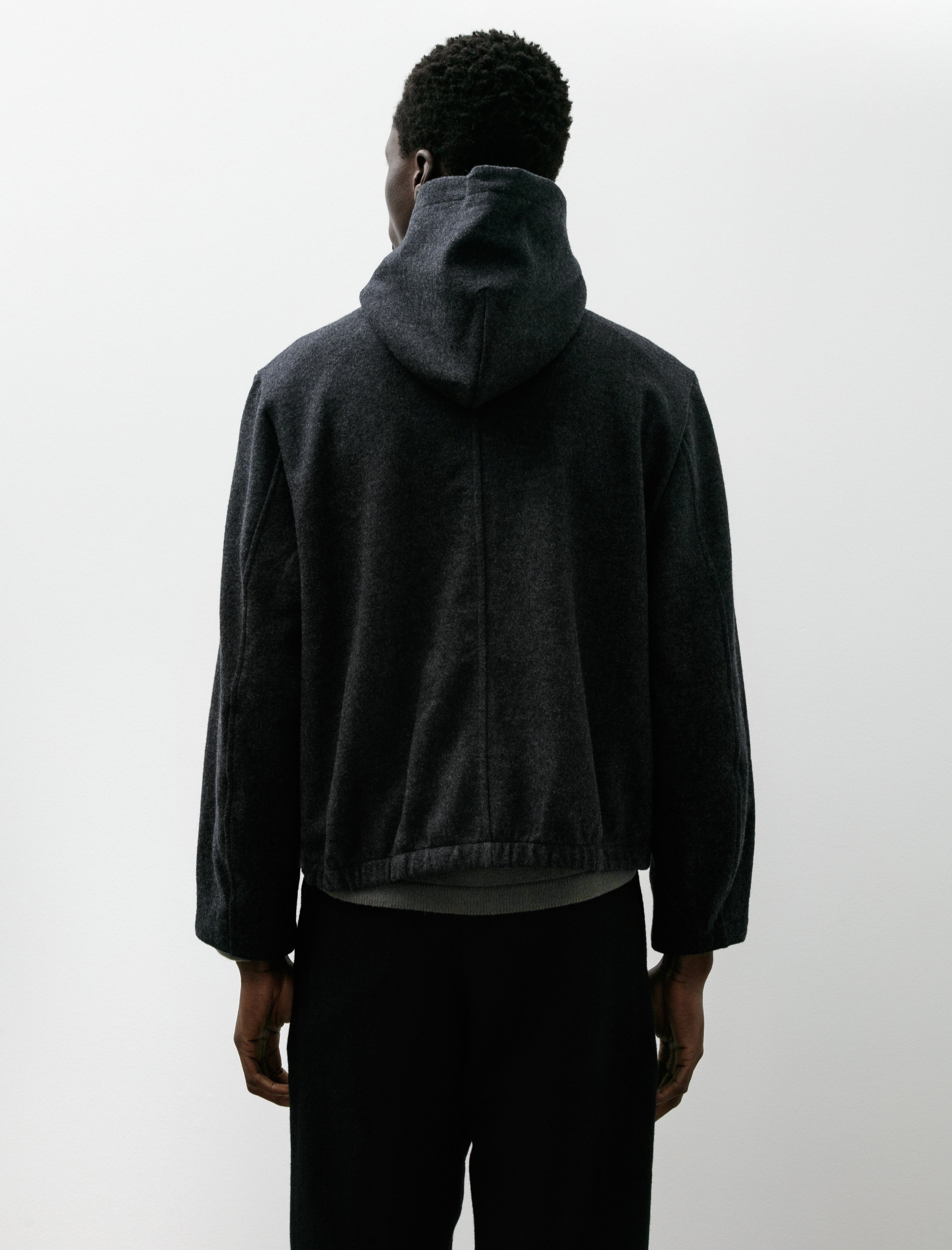 Lady White Co. Wool Zip Hoodie Charcoal