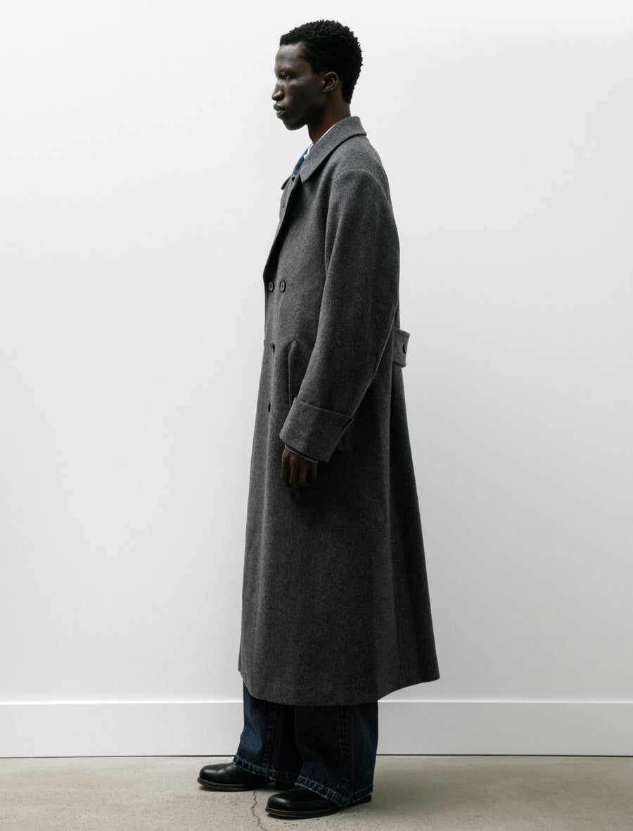 Wool Trench Coat Light Grey - Image 3