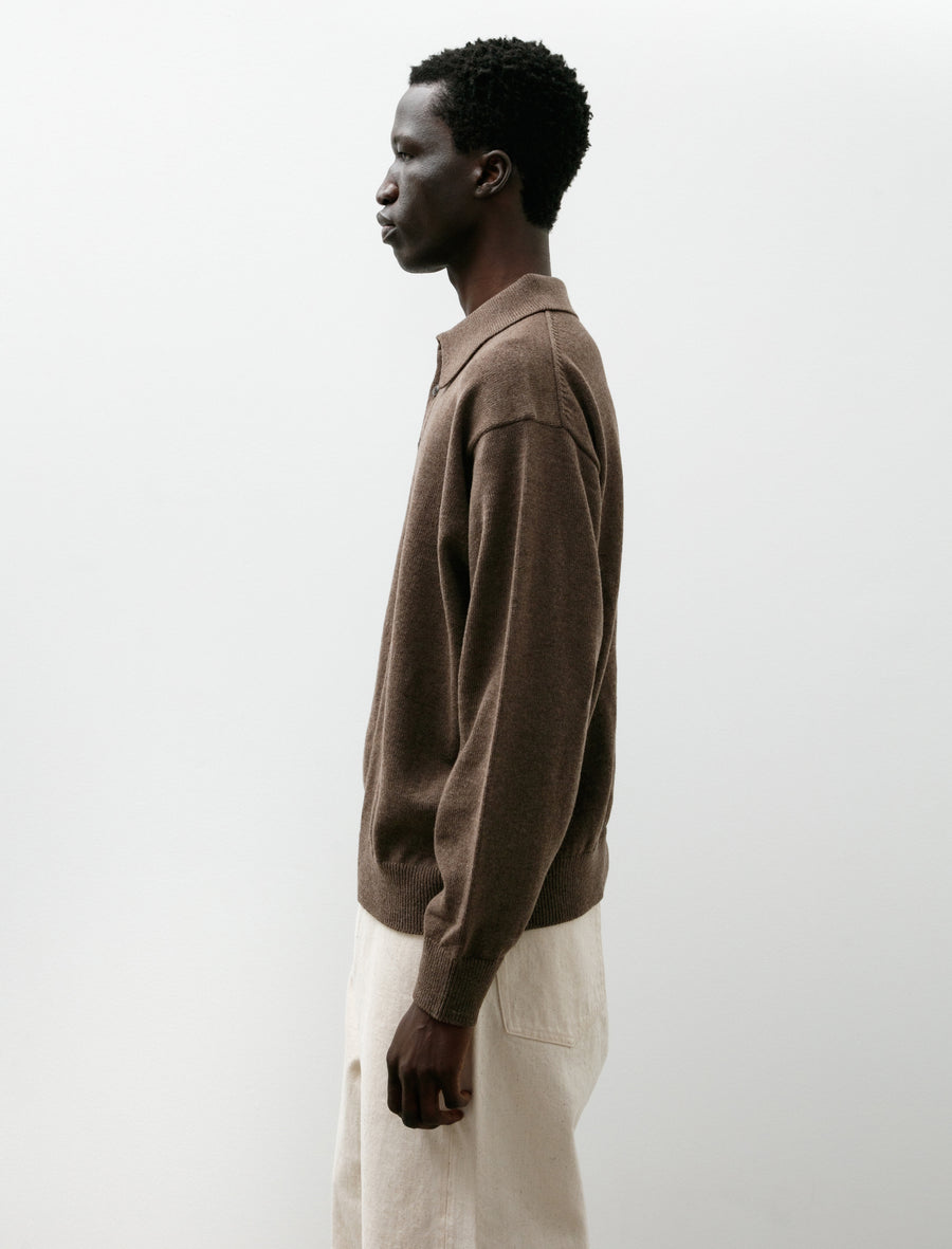 Knit Polo Brown - Image 3