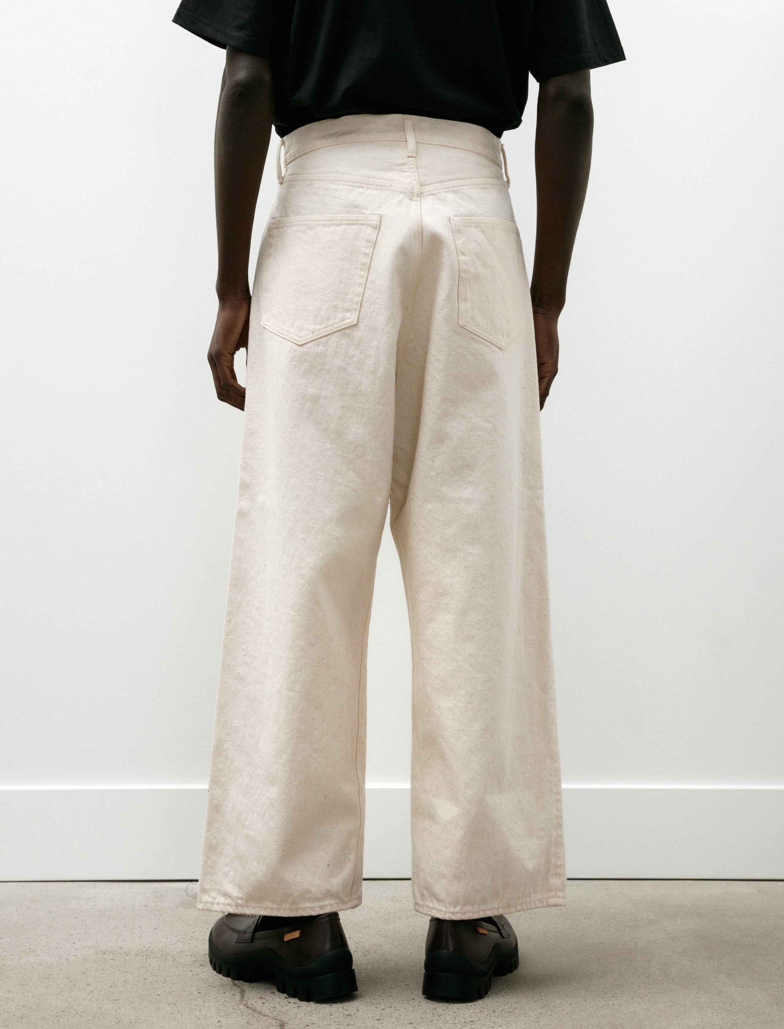 Yoko Sakamoto 5 Pocket Baggy Pants Ecru