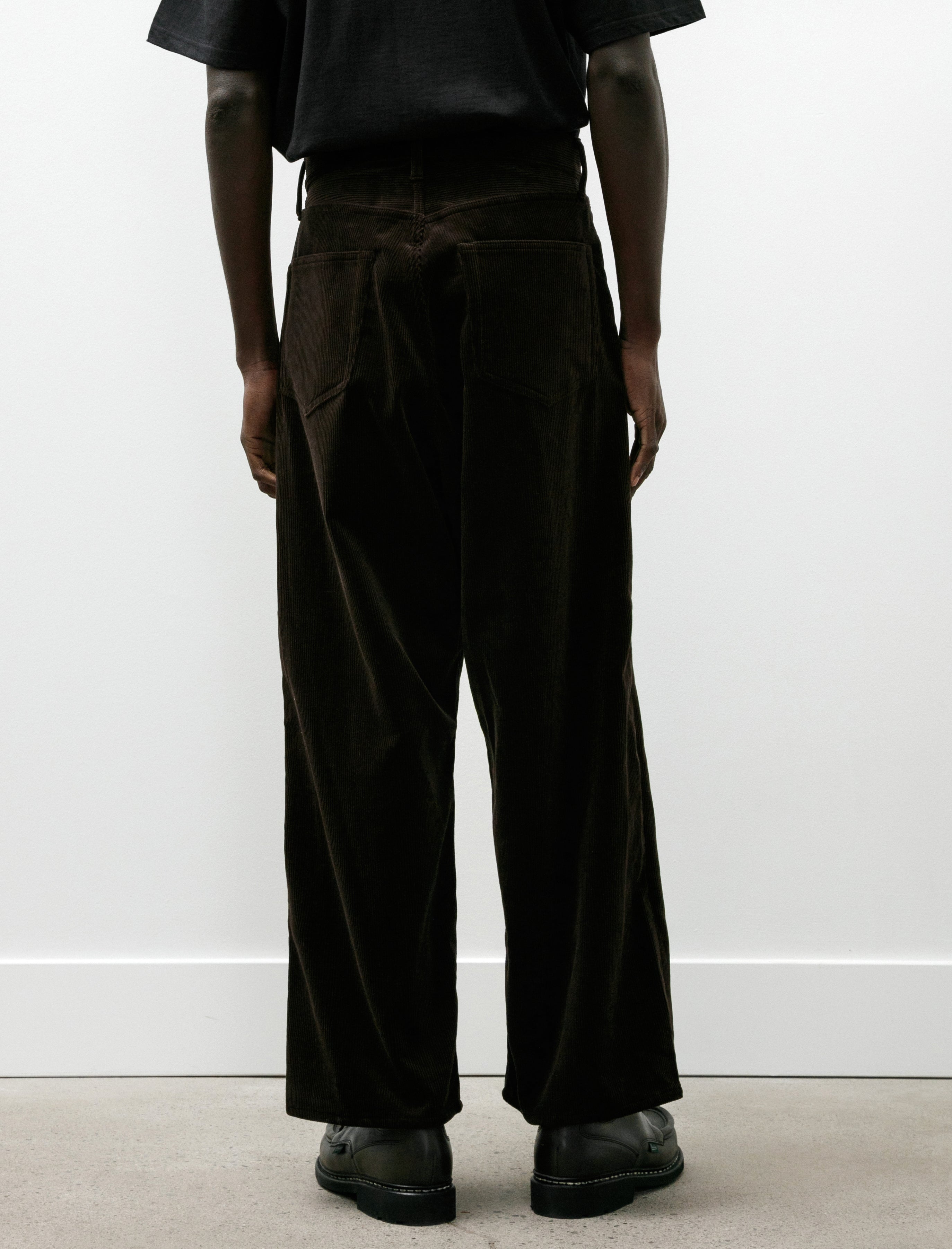 Yoko Sakamoto 5 Pocket Baggy Pants Brown Corduroy