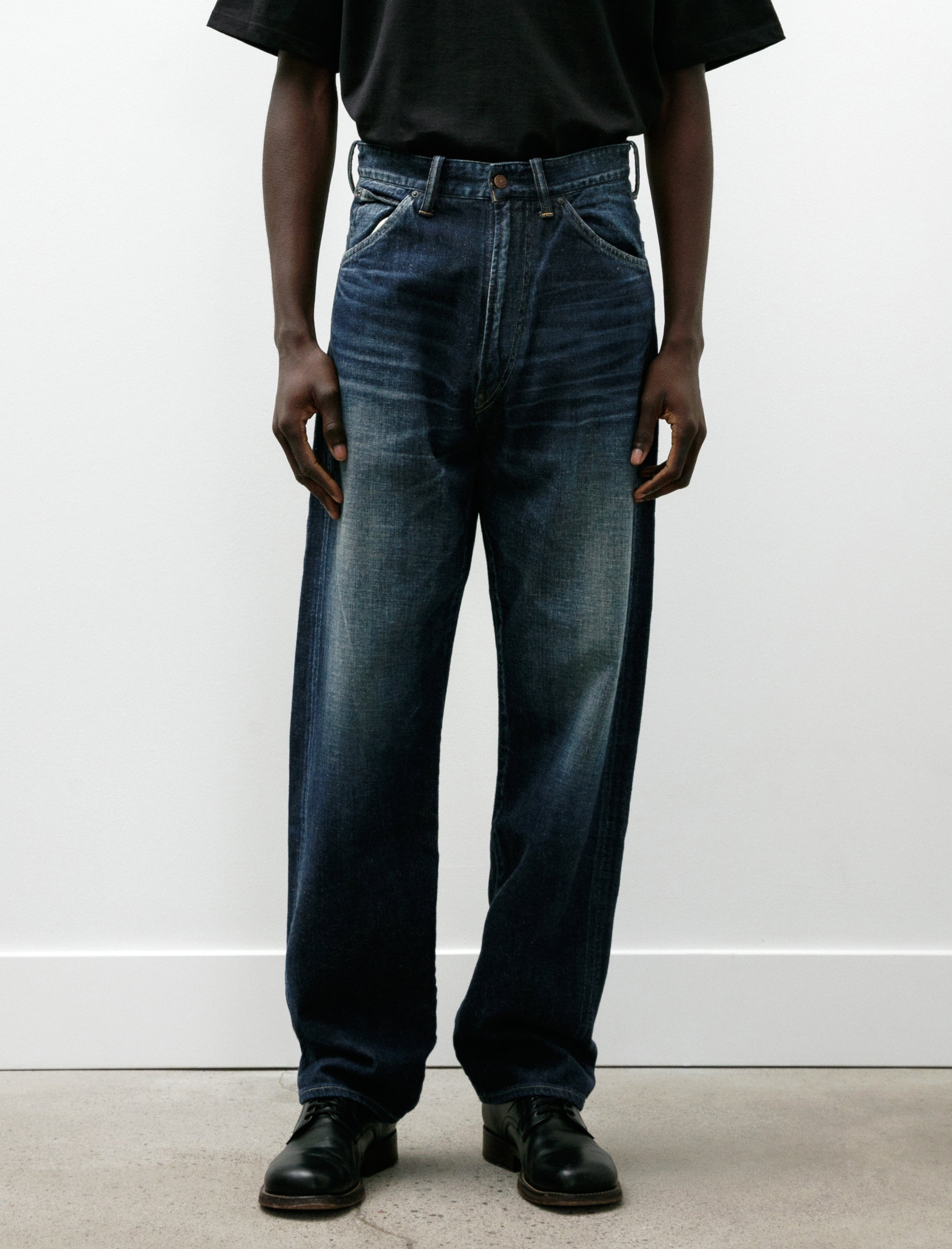 Taiga Takahashi Lot 702 Denim Trousers Damaged Indigo