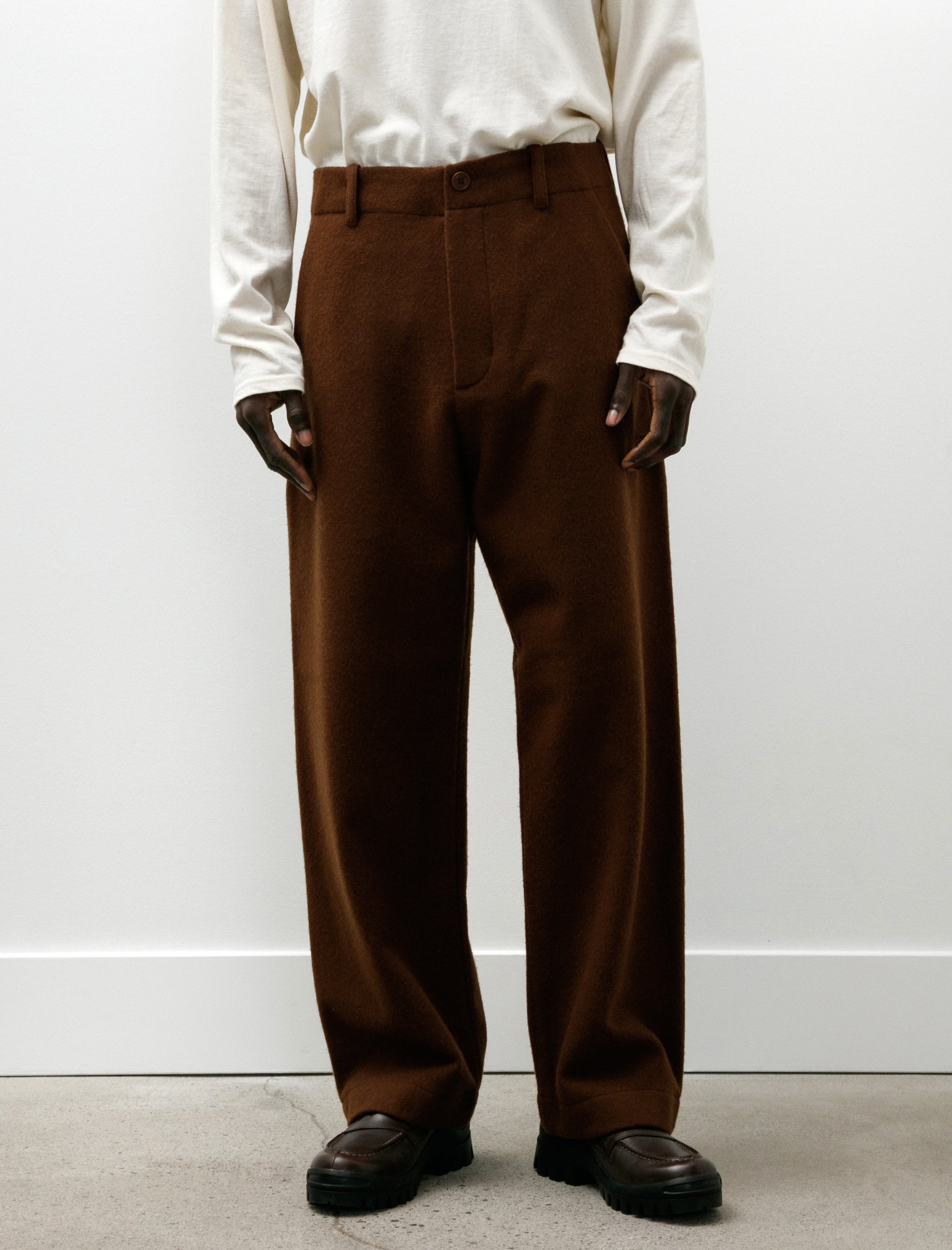 Arpenteur Lux Pants 120s Shaggy Wool Tobacco