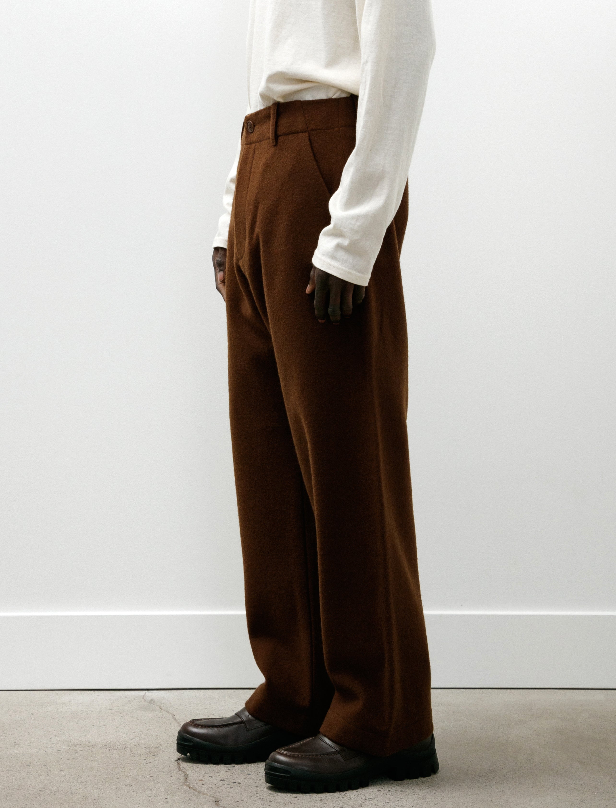 Arpenteur Lux Pants 120s Shaggy Wool Tobacco