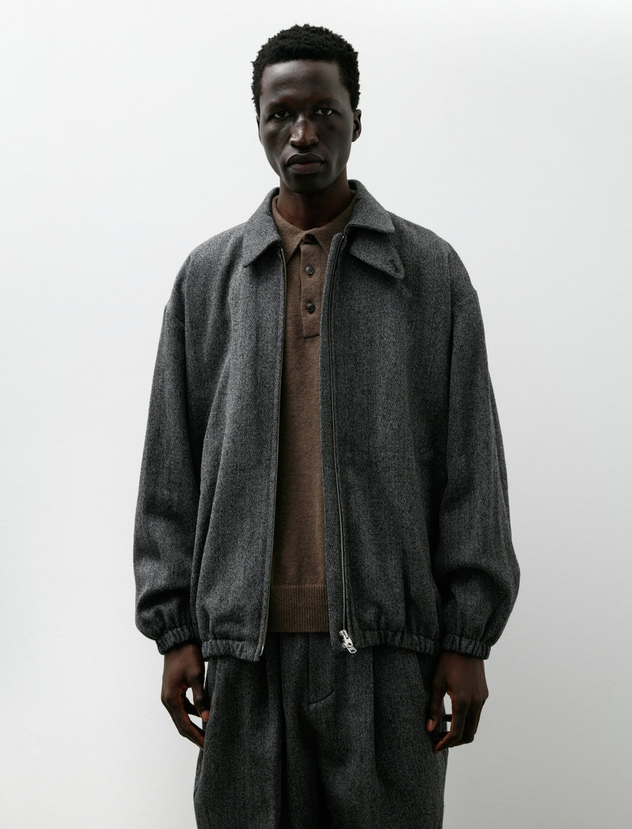 Oversized Zip Blouson Black White - Image 4