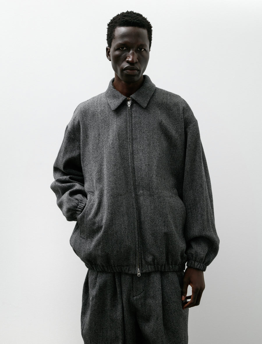 Oversized Zip Blouson Black White - Image 1