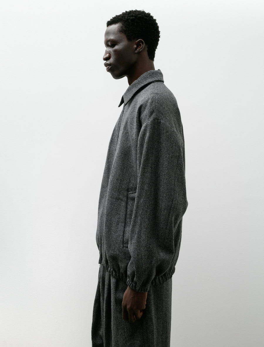 Oversized Zip Blouson Black White - Image 3