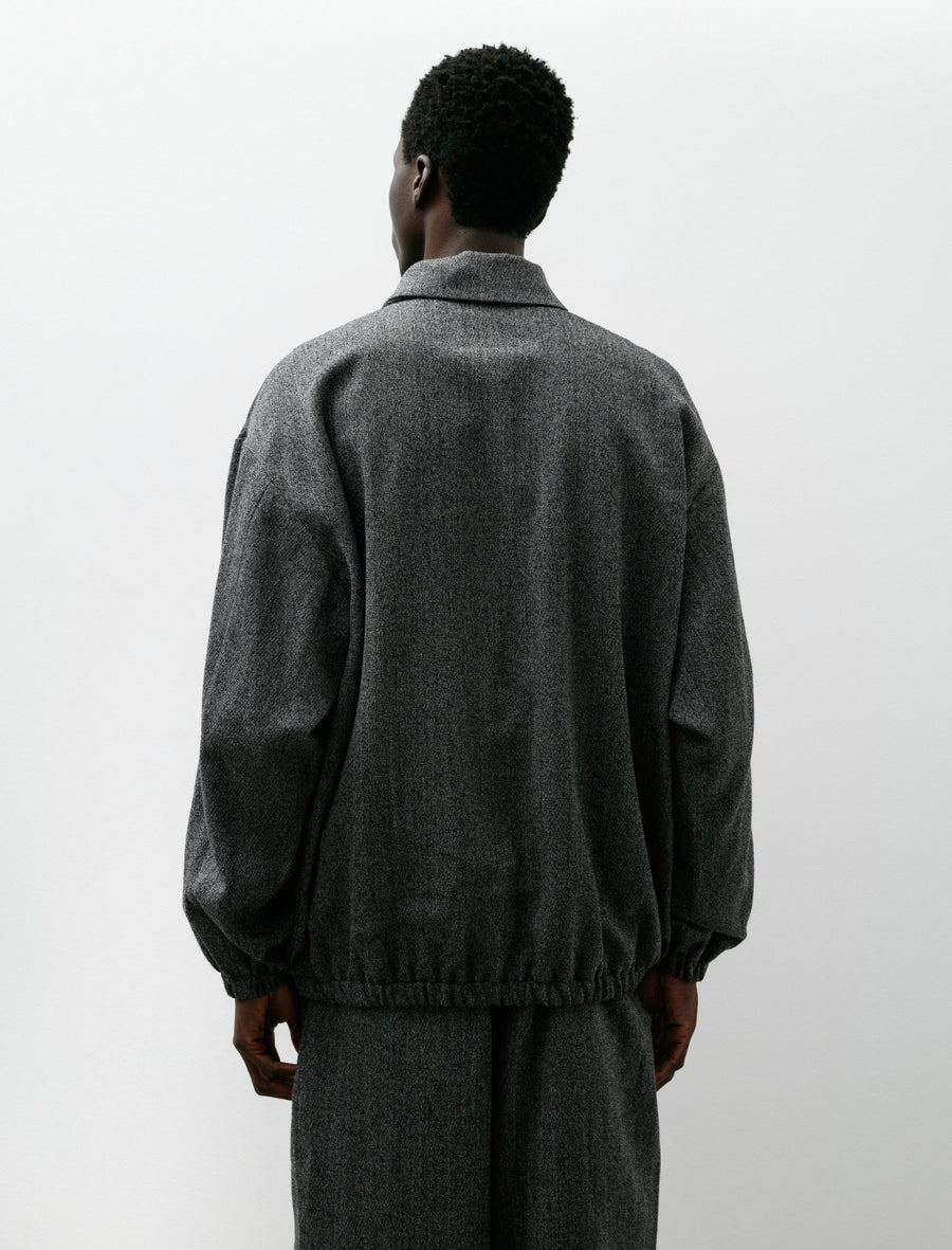 Oversized Zip Blouson Black White - Image 2