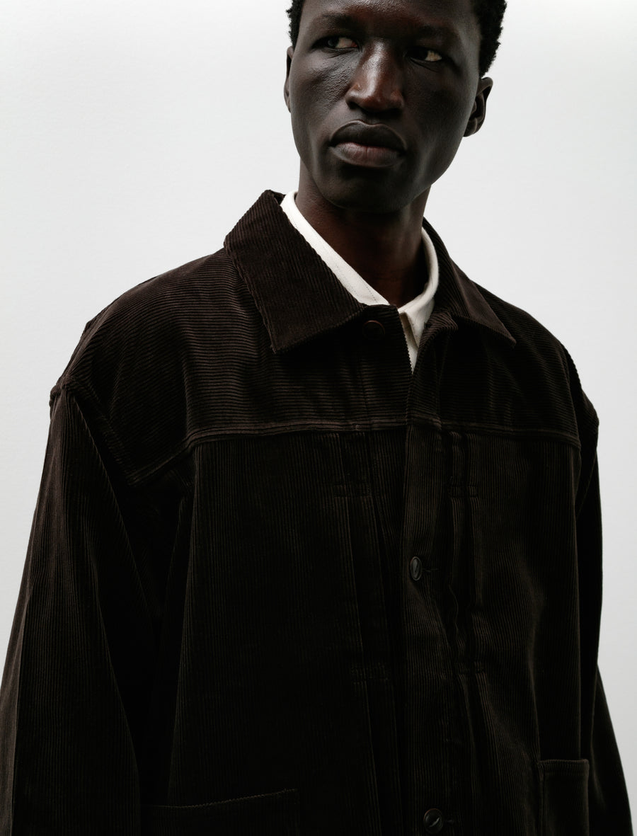 Pleats Jacket Brown Corduroy - Image 5