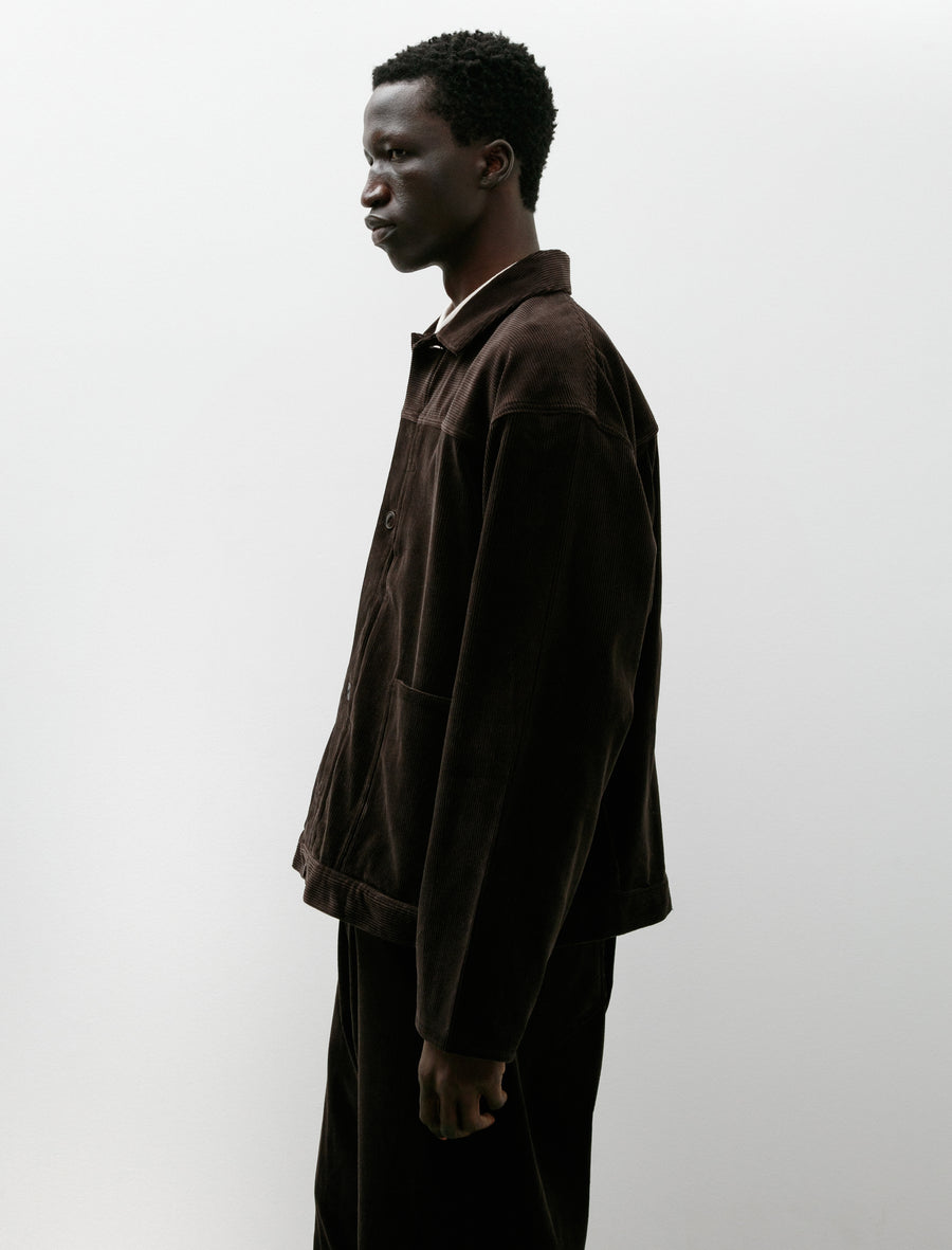 Pleats Jacket Brown Corduroy - Image 3
