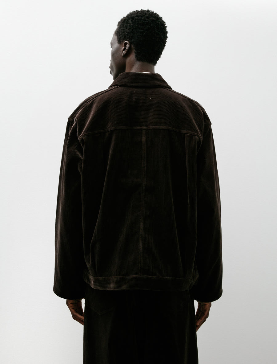 Pleats Jacket Brown Corduroy - Image 2