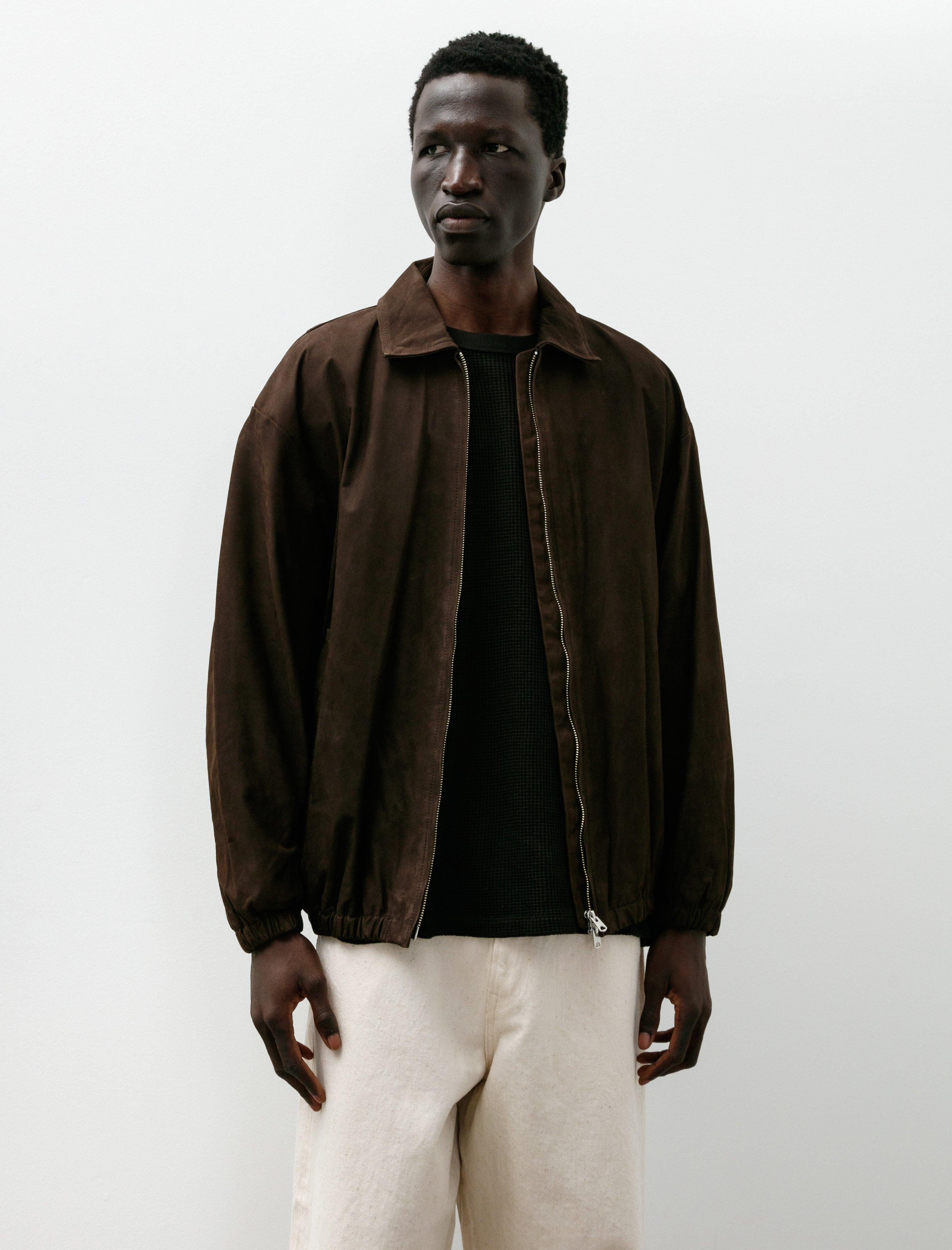 Yoko Zip Blouson Brown Nubuck