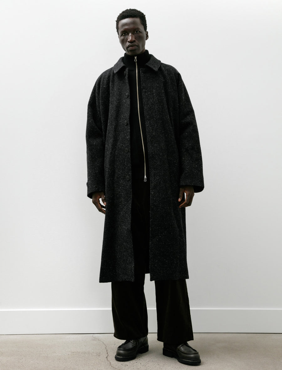 Bal Collar Coat Black Speckled - Image 1