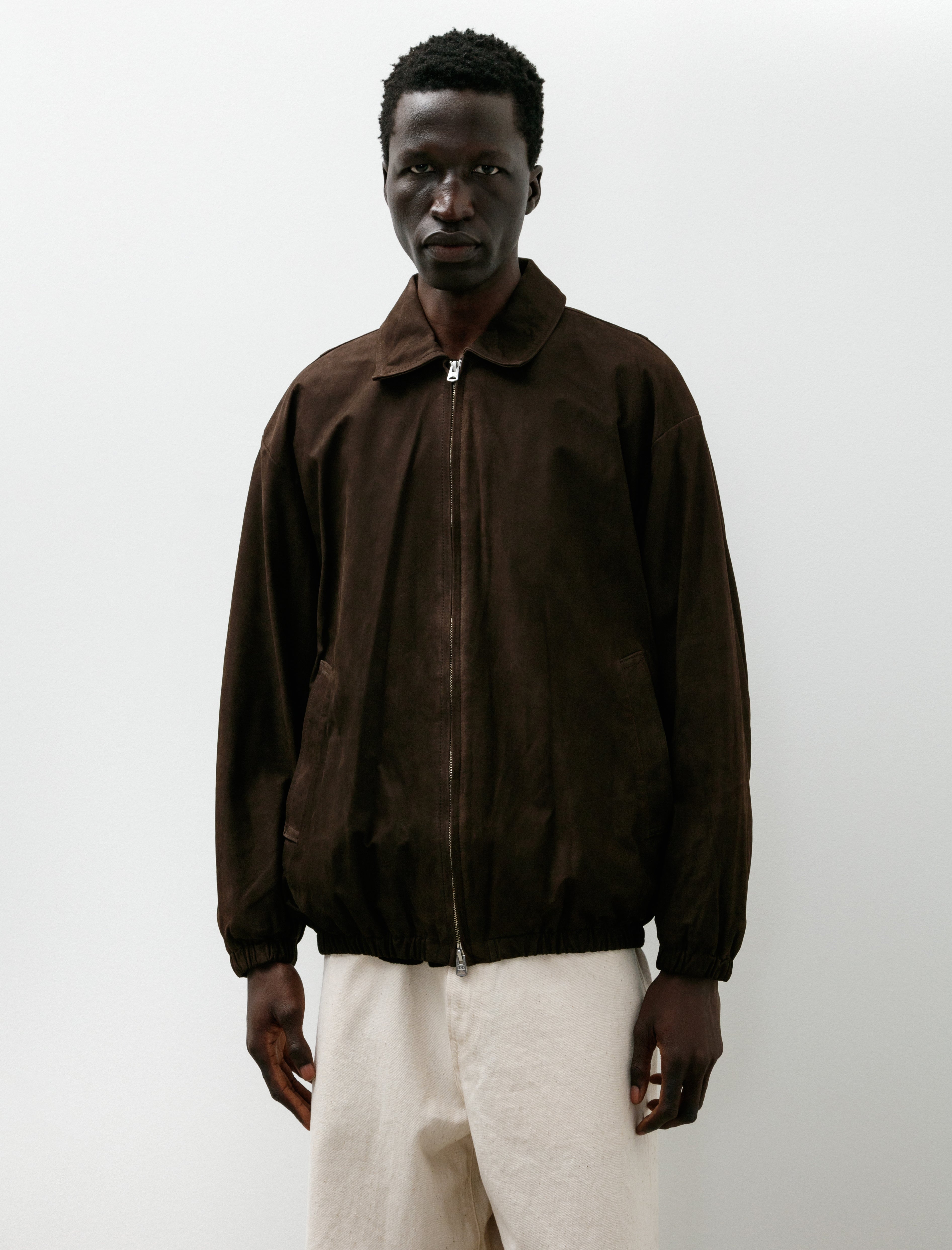 Yoko Zip Blouson Brown Nubuck