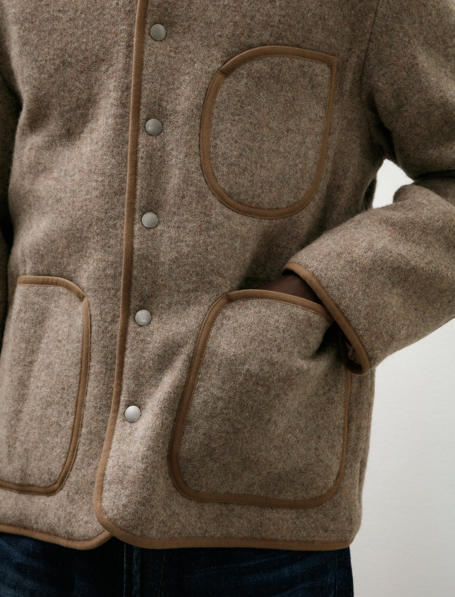 Lot 323 Quilt Lining Blanket Jacket Beige - Image 5