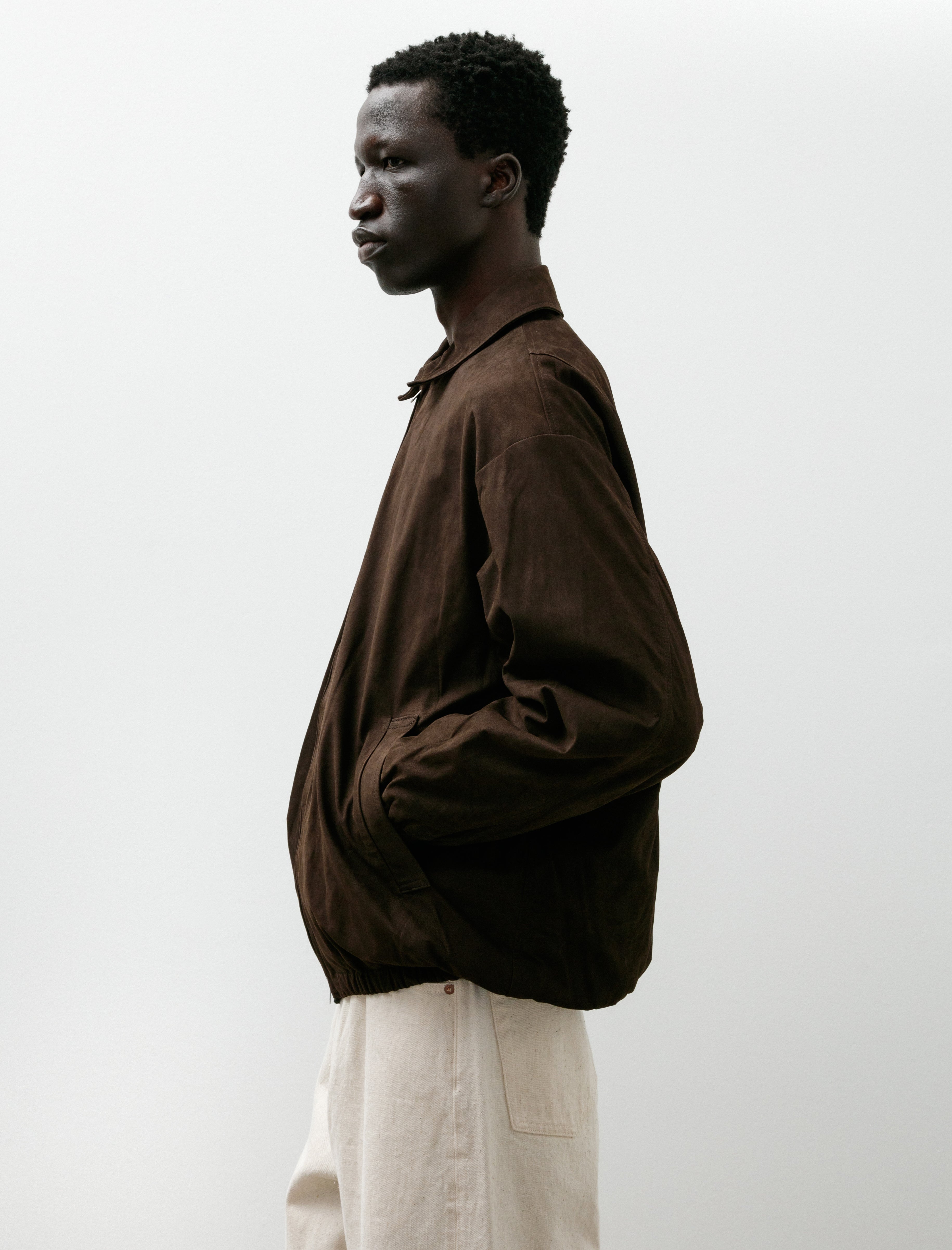 Yoko Zip Blouson Brown Nubuck