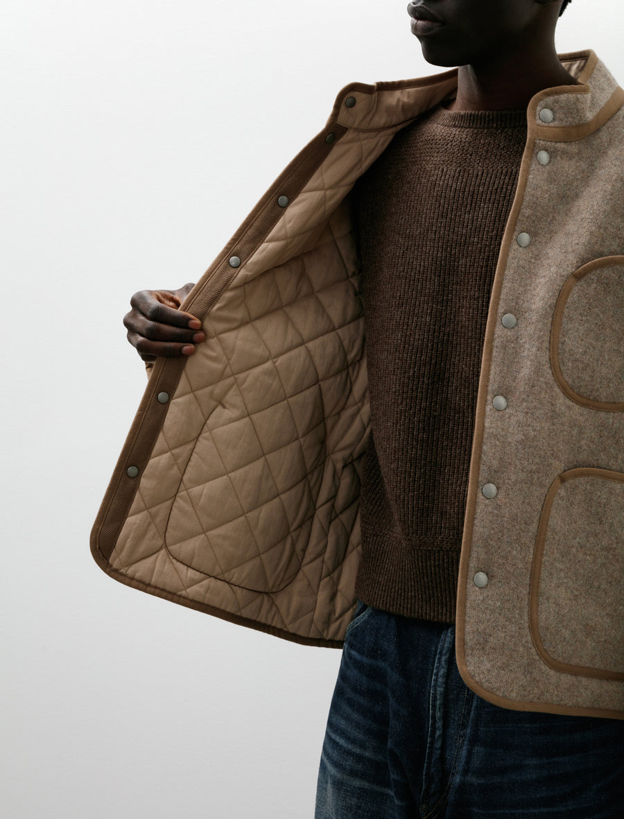 Lot 323 Quilt Lining Blanket Jacket Beige - Image 6