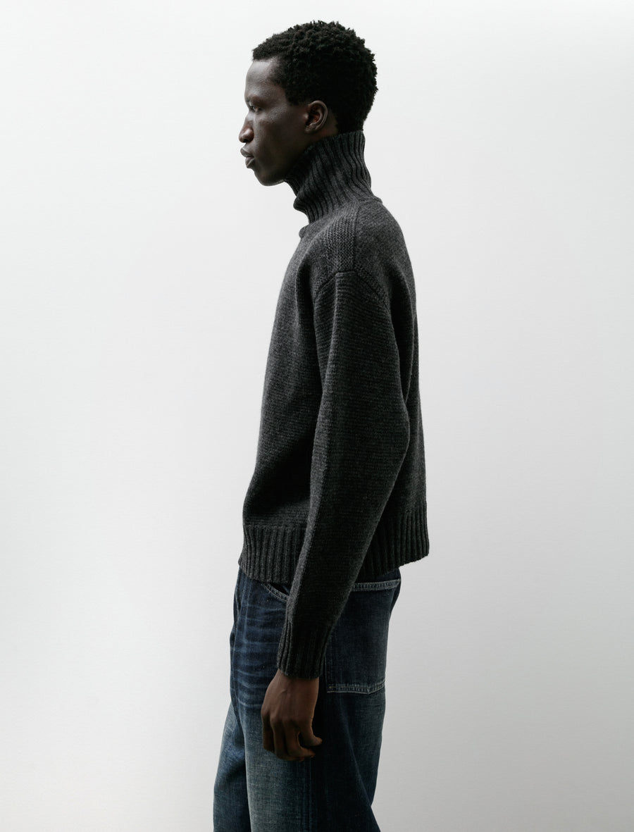 Lot 527 ARC Turtleneck Sweater Wool Cashmere Charcoal - Image 3