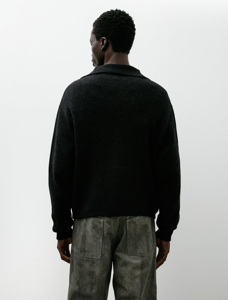 Lot 521 Turtleneck Cardigan Charcoal - Image 2