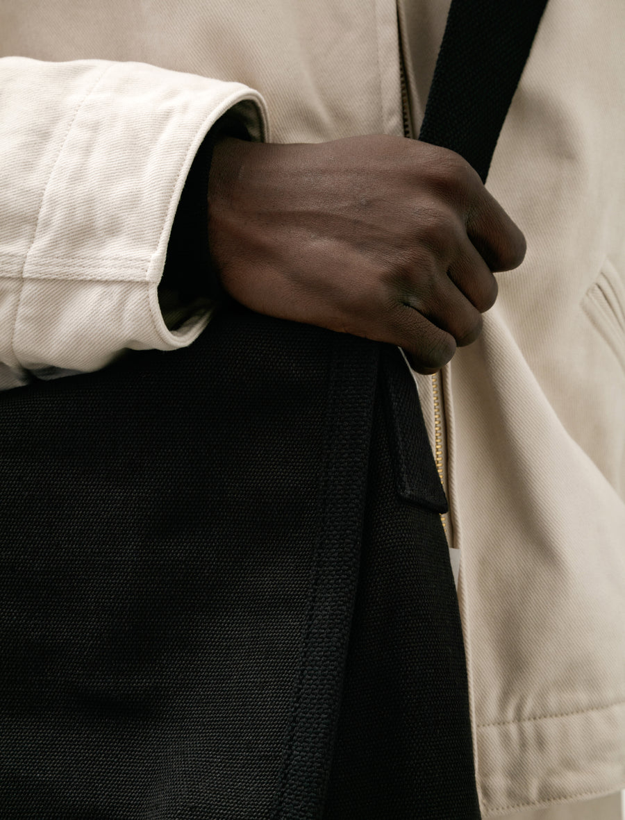 Hemp Duck Shoulder Bag Black - Image 3