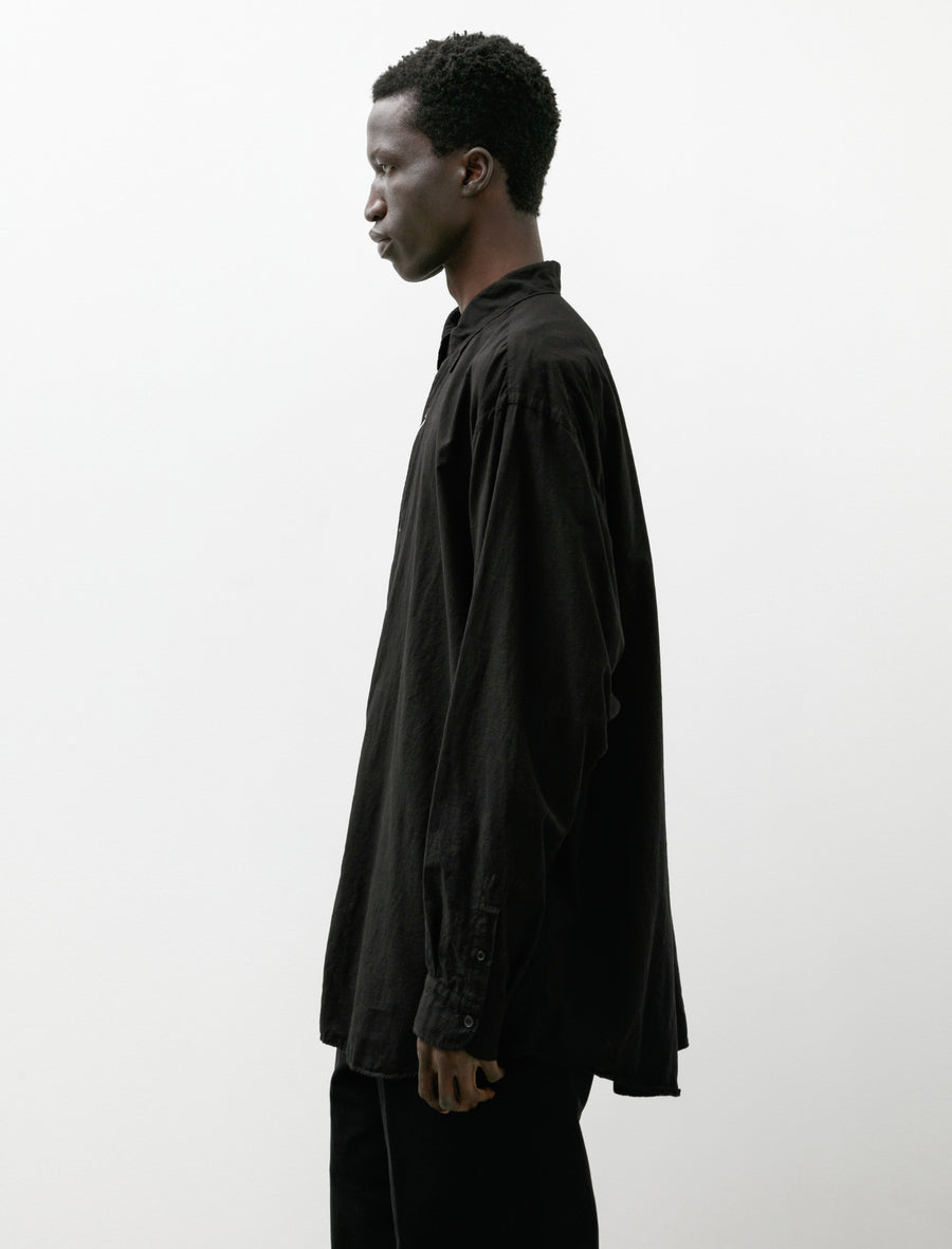 Khadi Cotton Double Layer Comoli Shirt Black - Image 3