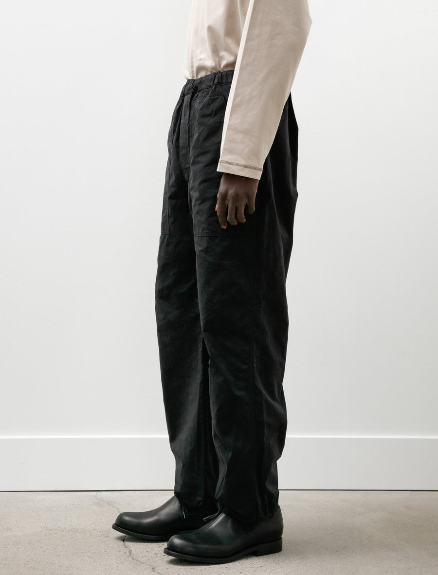 Waxed Cloth String Trousers Ink Navy - Image 6