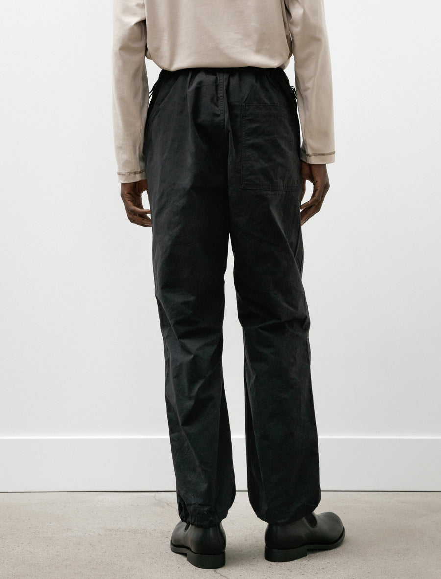 Waxed Cloth String Trousers Ink Navy - Image 5