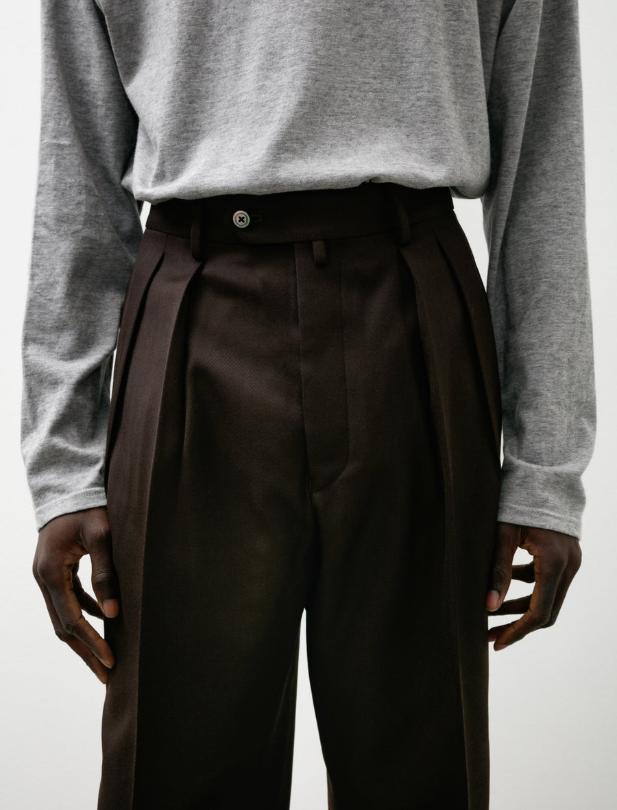 Wool Tricotine Wide Brown - Image 7