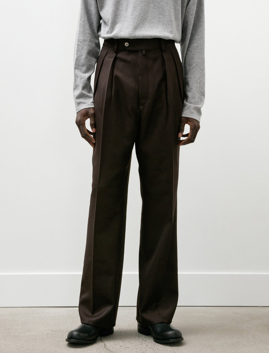 Wool Tricotine Wide Brown - Image 4