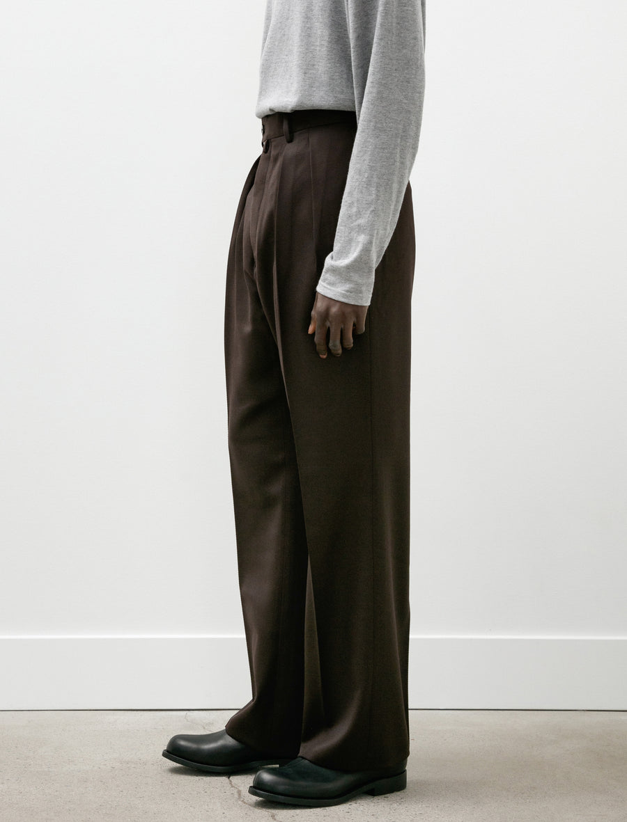 Wool Tricotine Wide Brown - Image 6