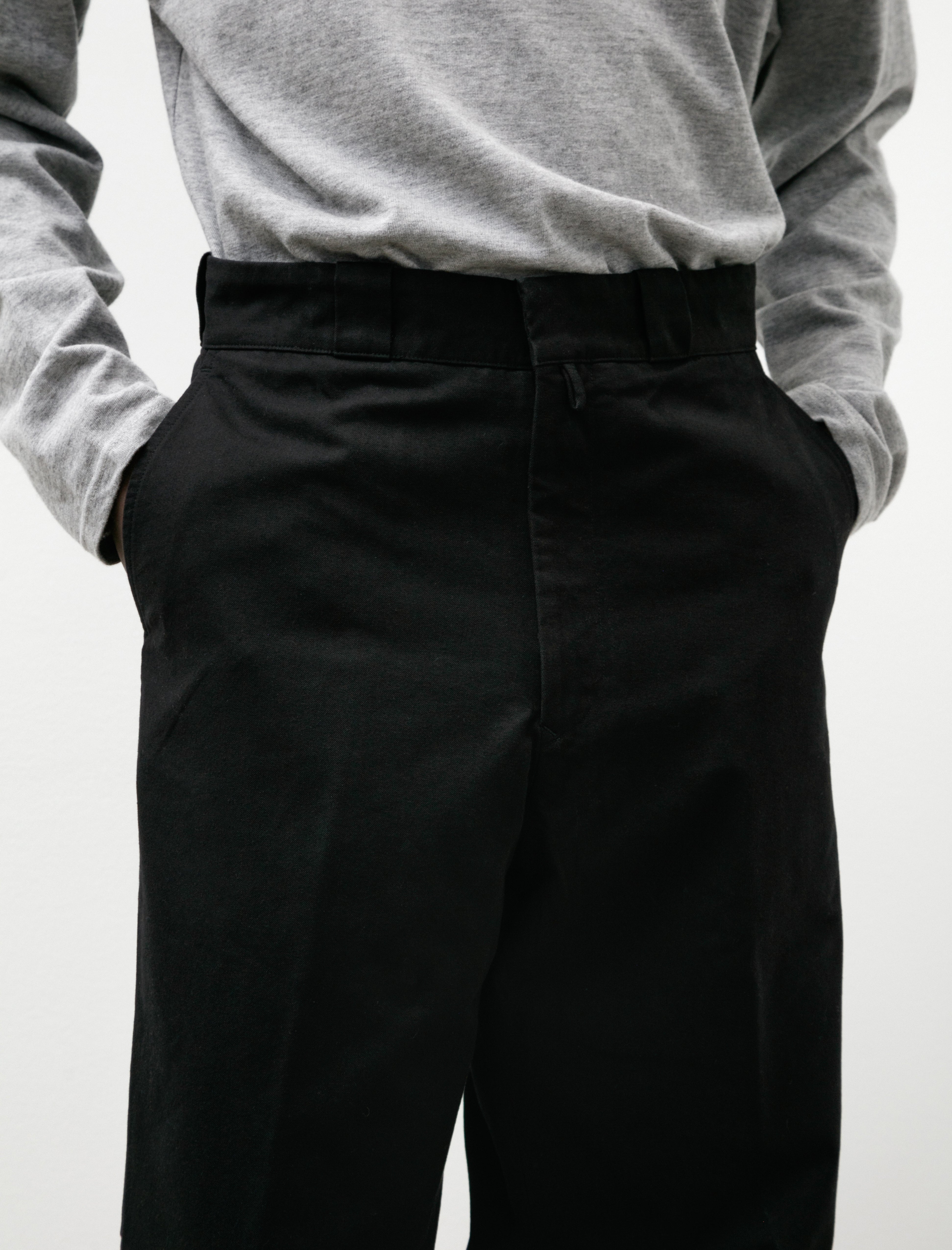 Comoli Post Work Twill Pants Black