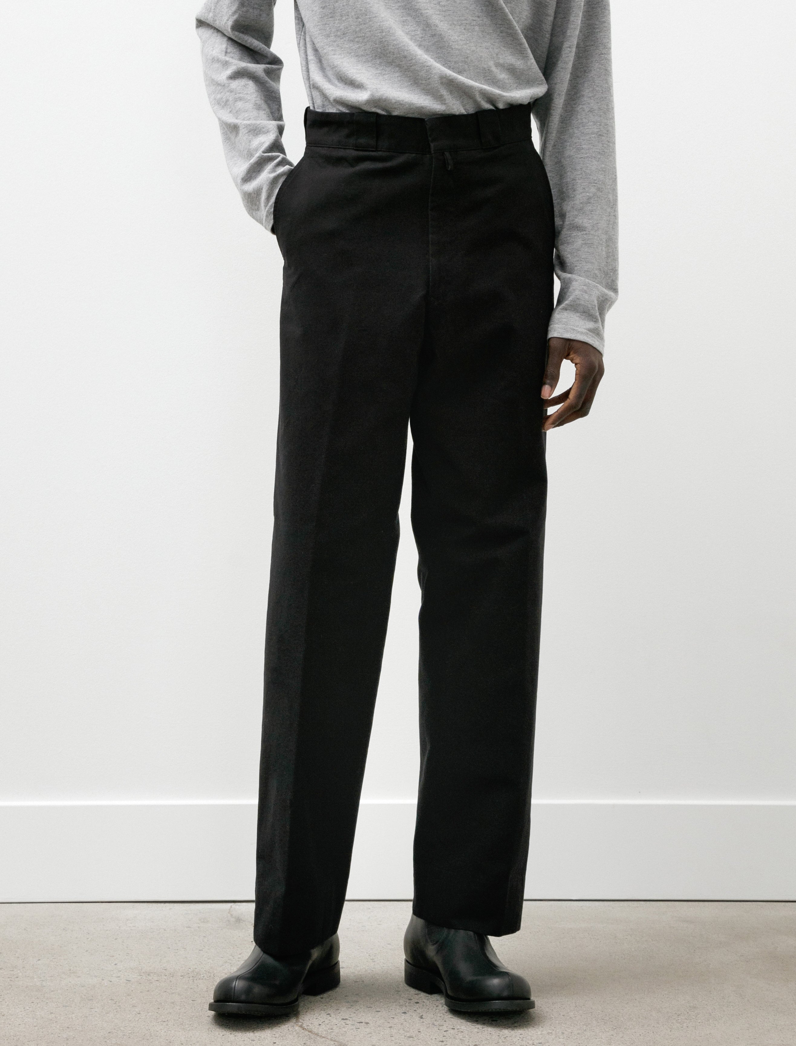 Comoli Post Work Twill Pants Black