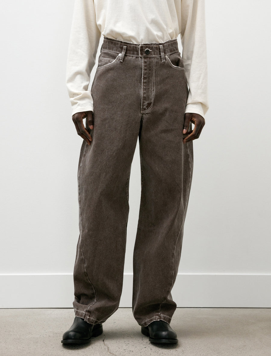 Wobbly Jeans Coated Denim Brown - Image 4