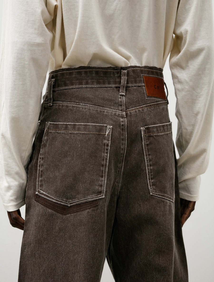 Wobbly Jeans Coated Denim Brown - Image 8