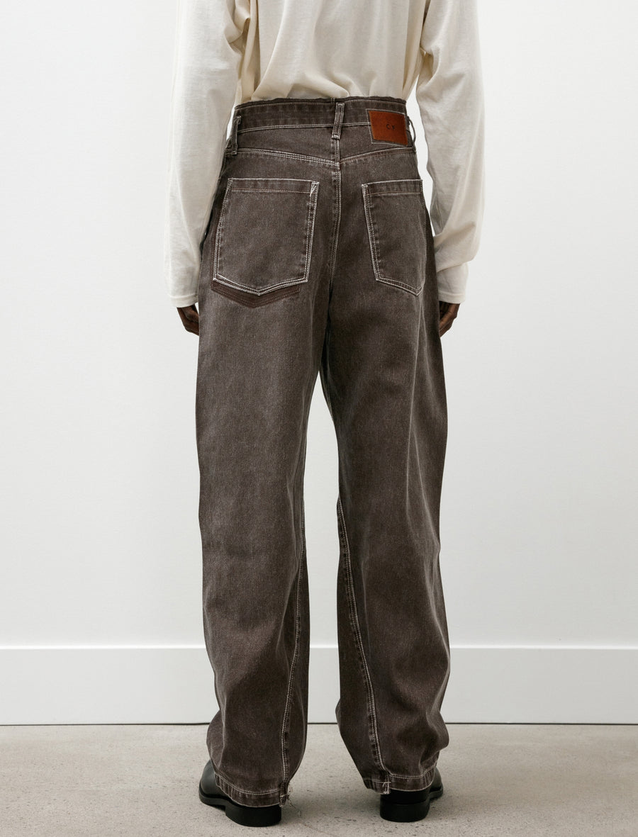 Wobbly Jeans Coated Denim Brown - Image 5