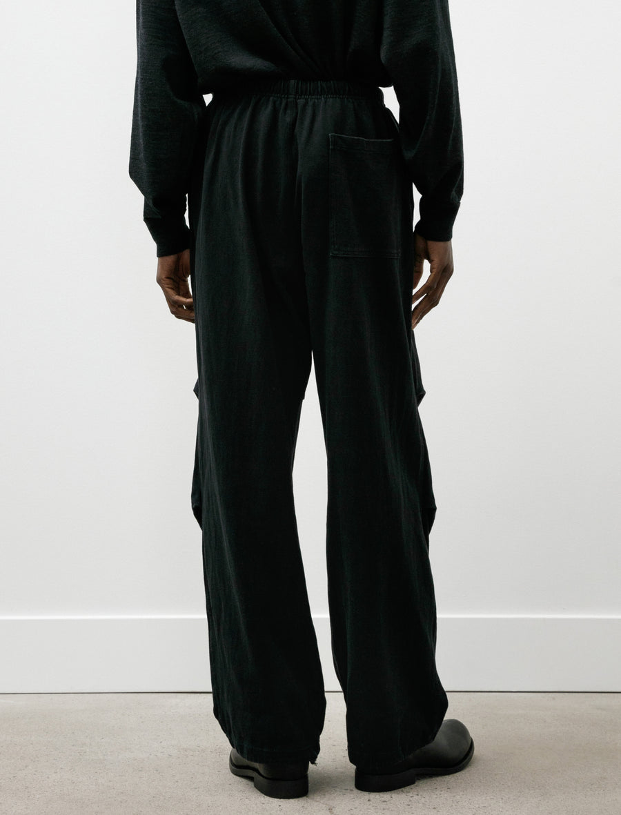 Cotton Jersey Knee-Tuck Pants Black - Image 5