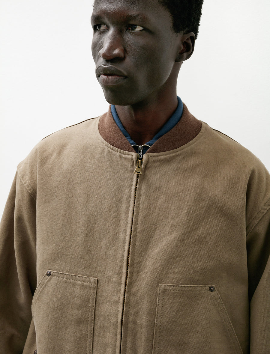 Duck Cloth Workaday Blouson Taupe Beige - Image 4