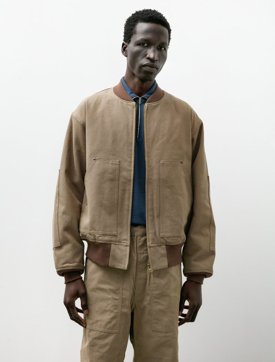 Duck Cloth Workaday Blouson Taupe Beige - Image 5