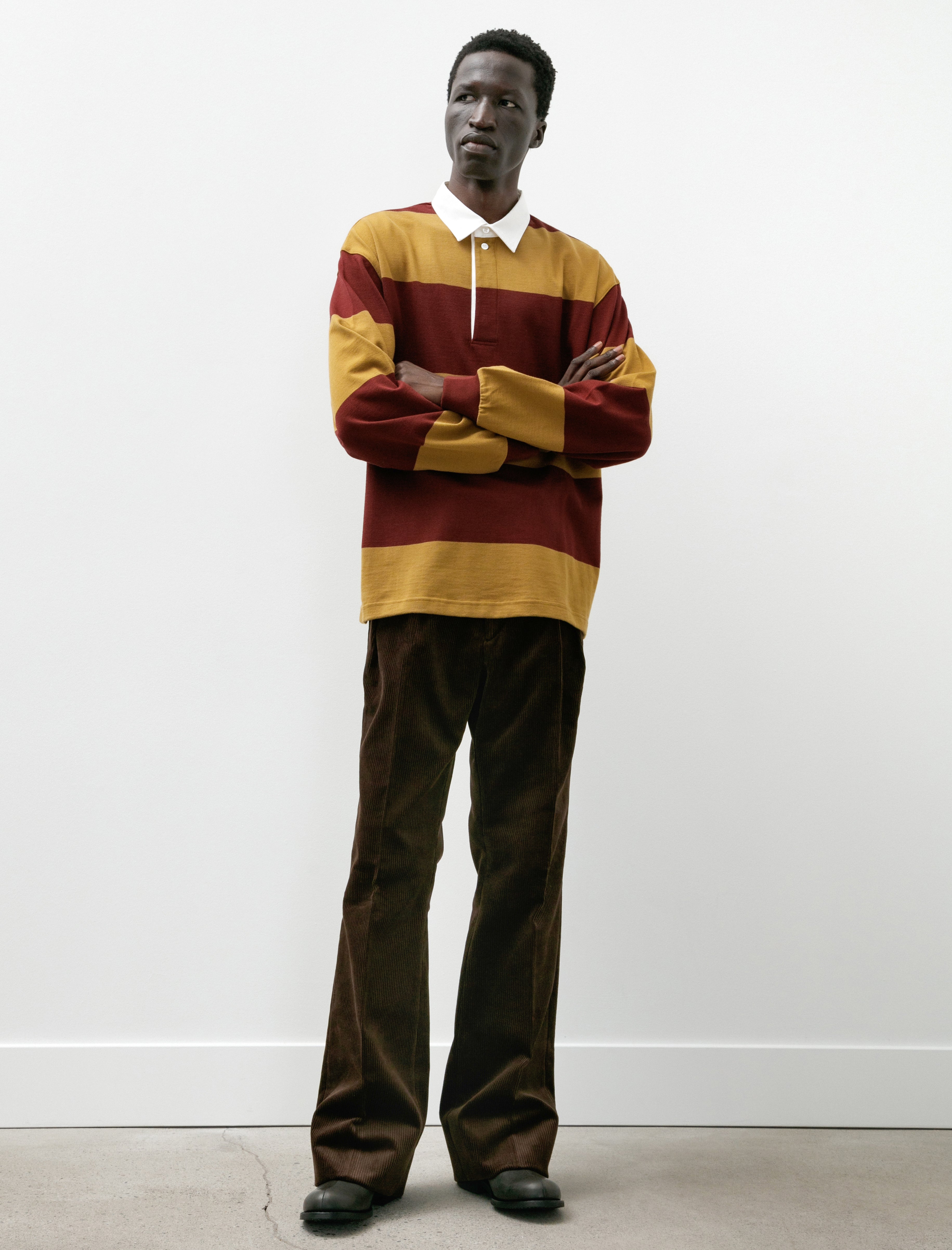 Neat High Density Corduroy Flare Brown