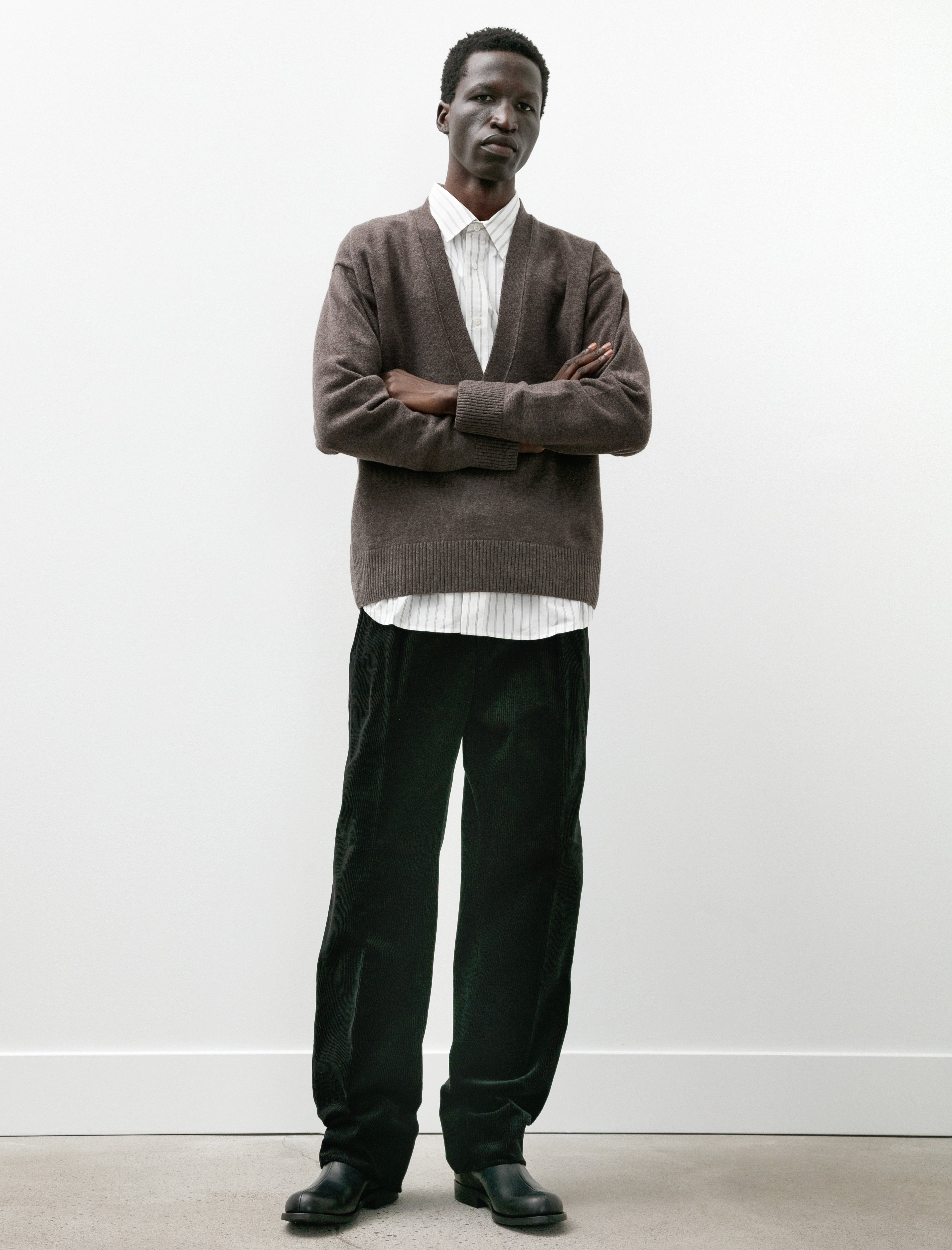 Neat High Density Corduroy Trousers Black