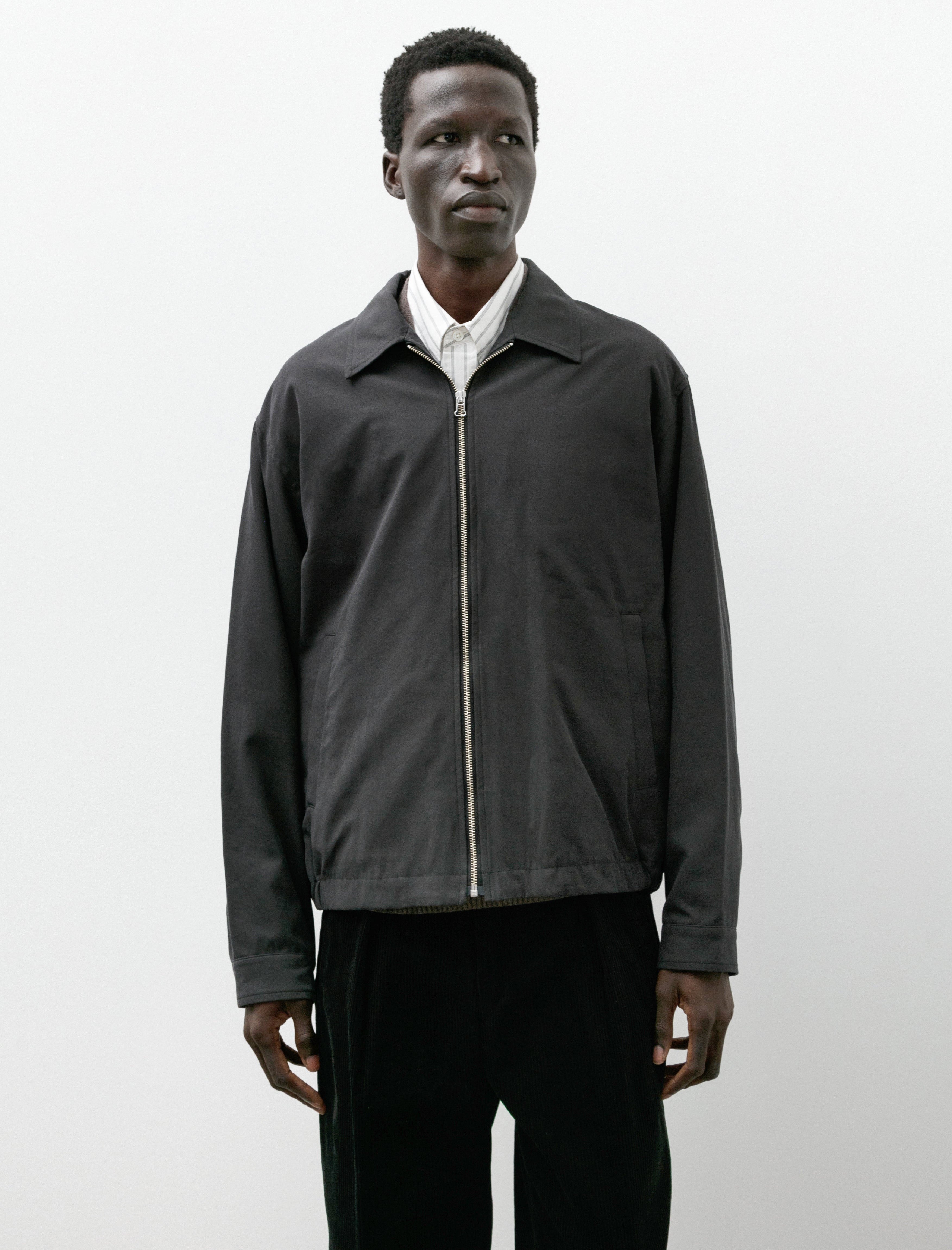 Ernie Palo Nidom Gabardine Zip Blouson Black