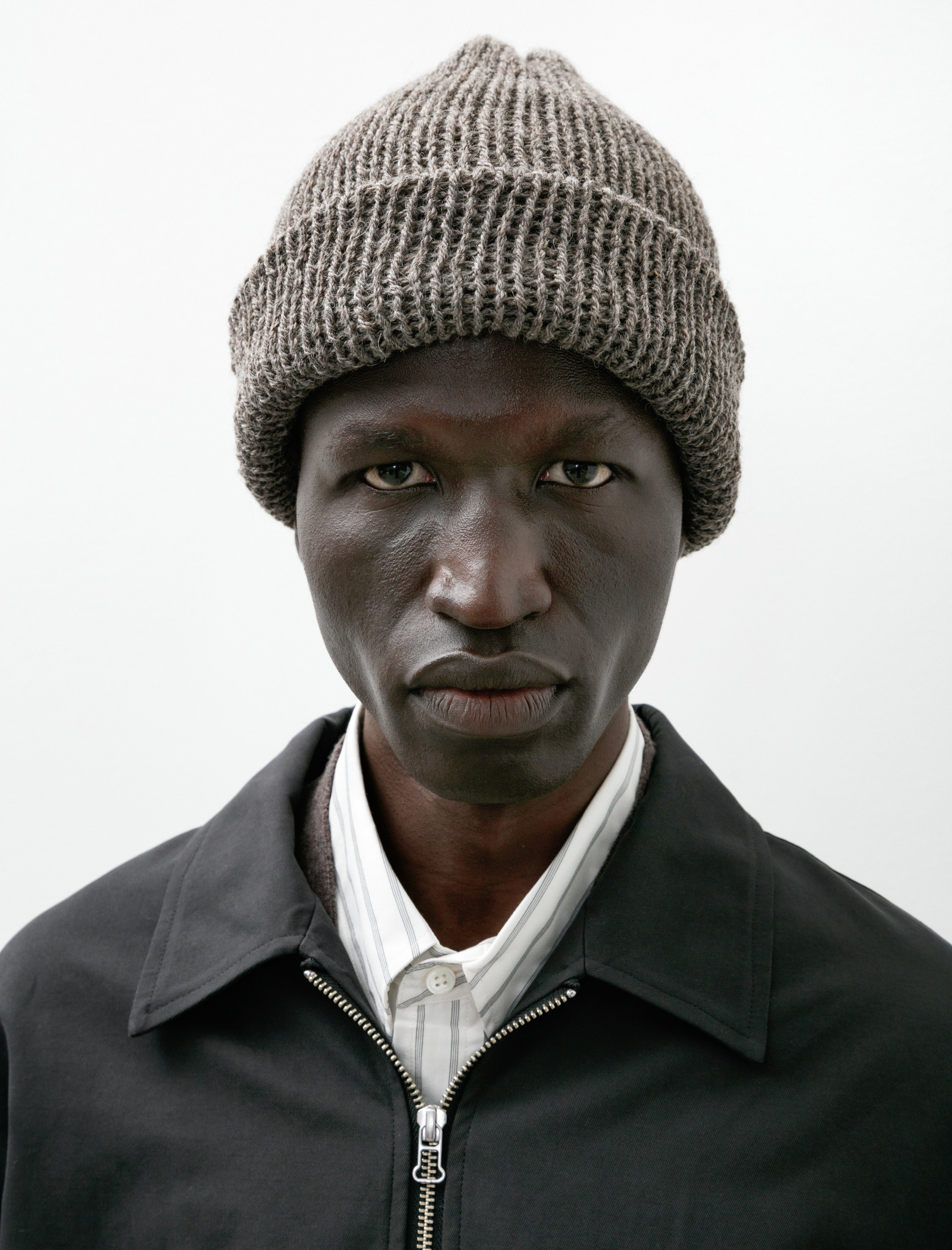 Dana Lee Brown Double Layer Toque Sheep's Grey