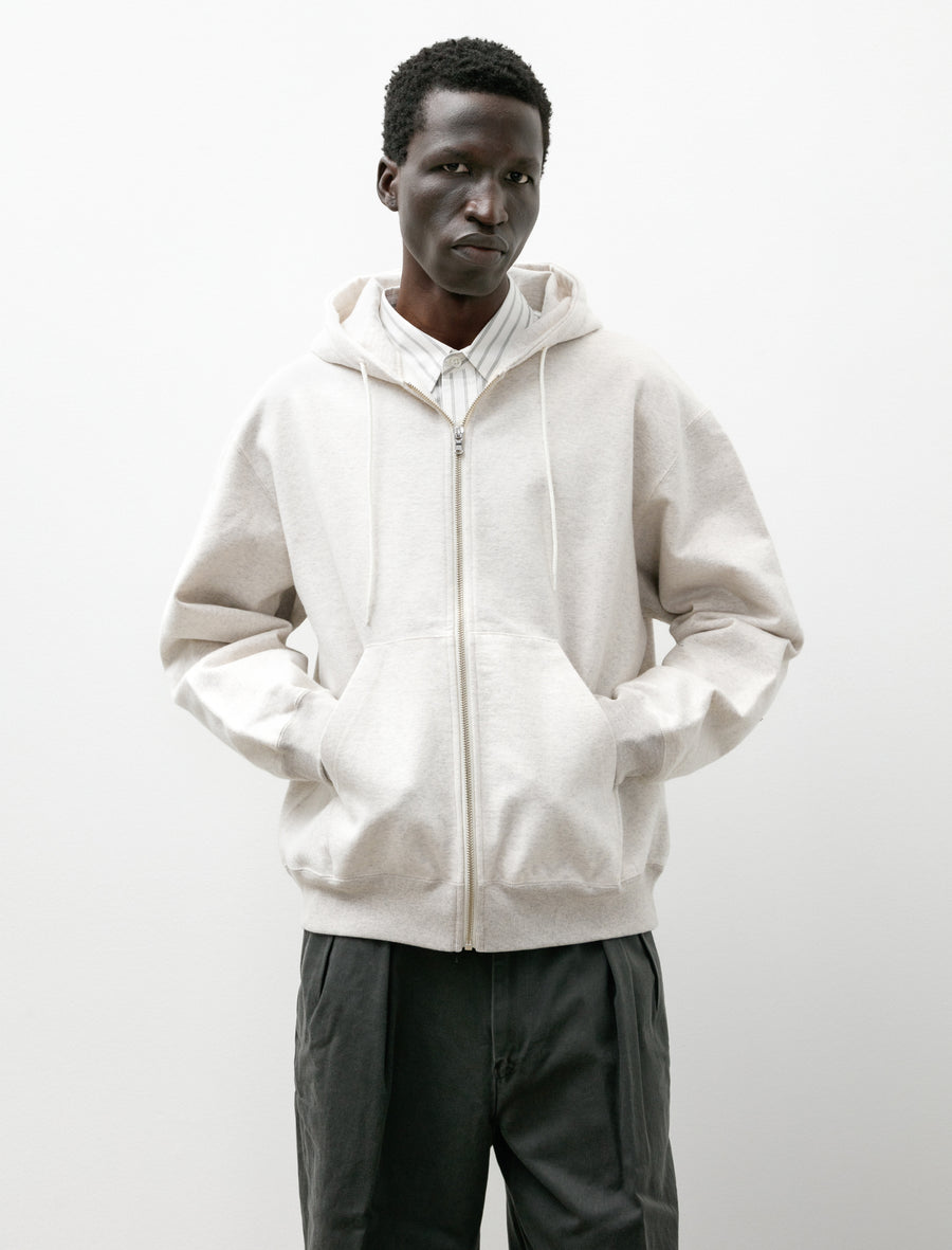 Silk Terry Zip Hoodie Grey - Image 1