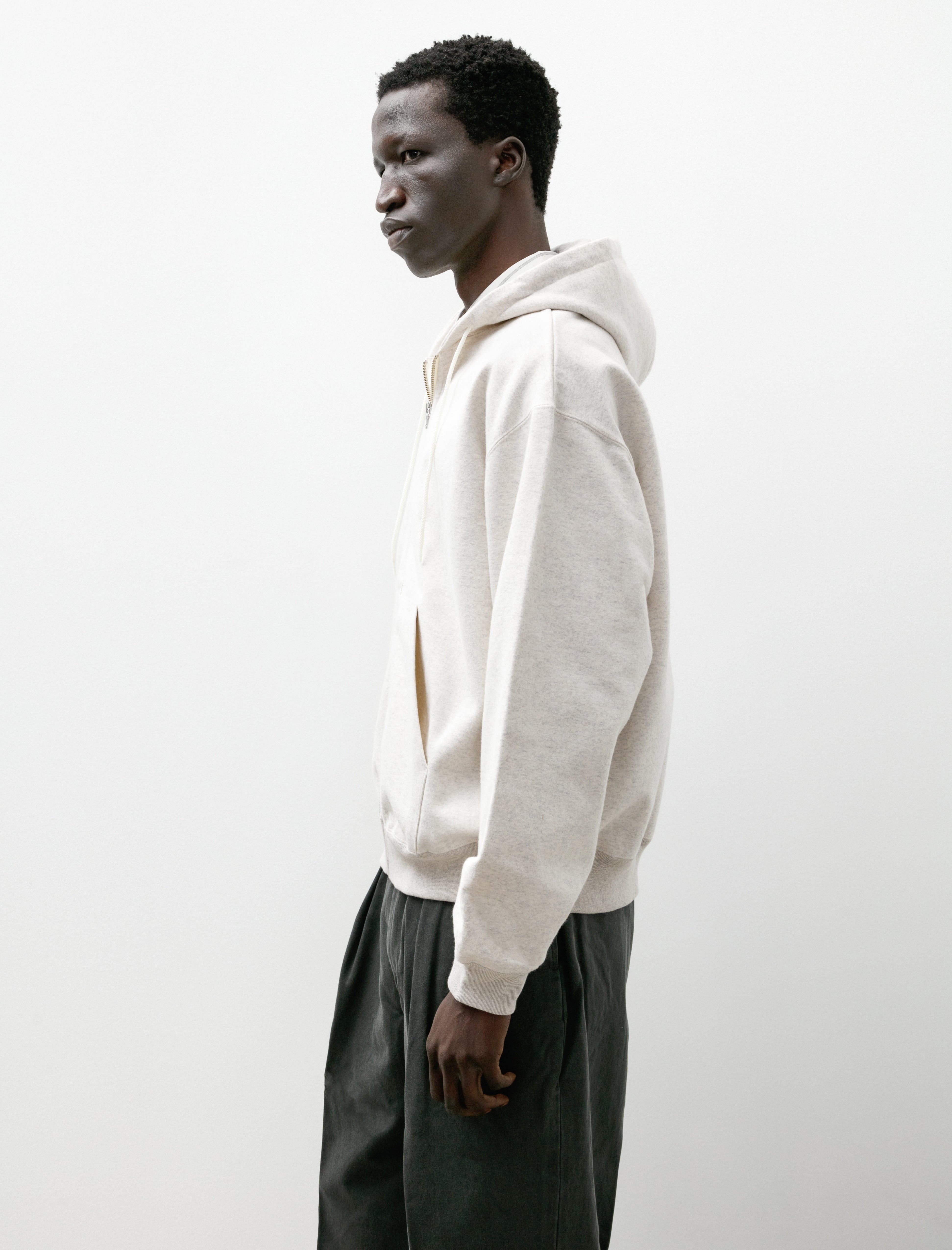 Ernie Palo Silk Terry Zip Hoodie Grey