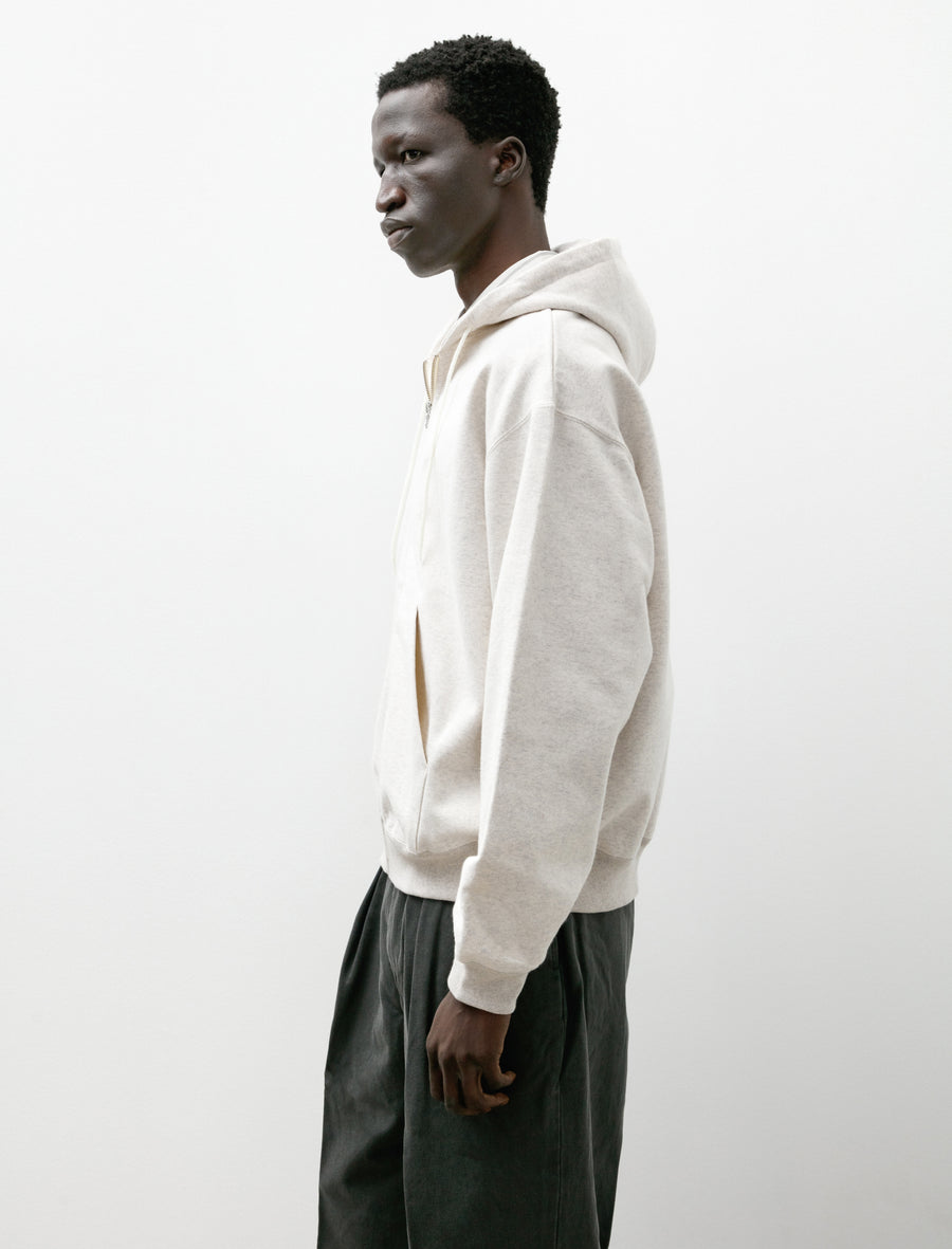 Silk Terry Zip Hoodie Grey - Image 3