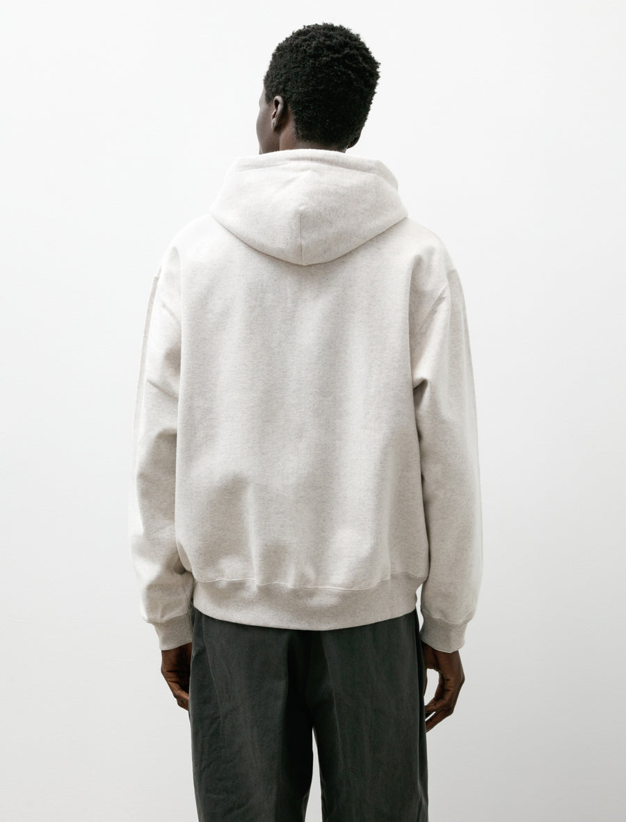 Silk Terry Zip Hoodie Grey - Image 2