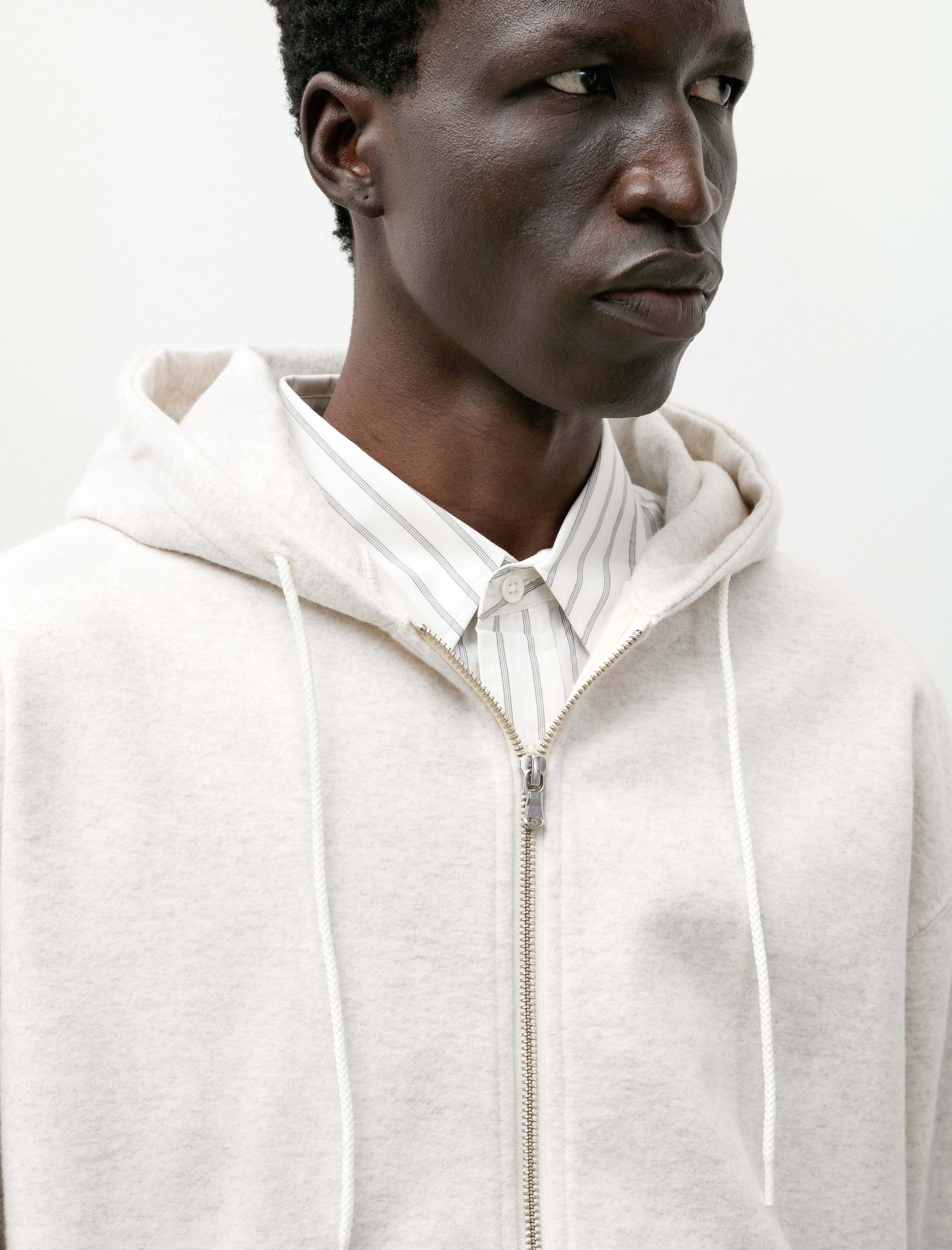 Ernie Palo Silk Terry Zip Hoodie Grey