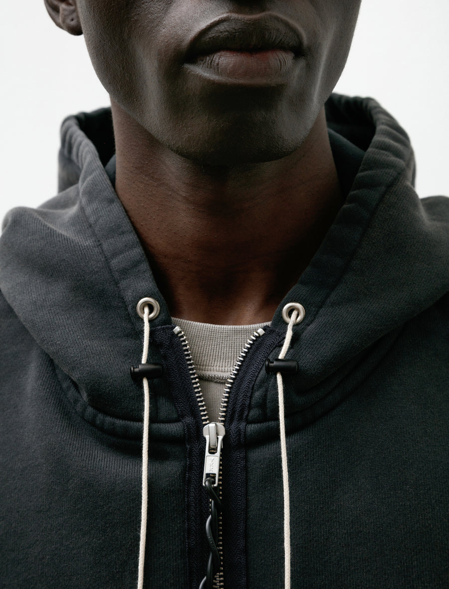 Anorak Zip Hoodie Black - Image 4