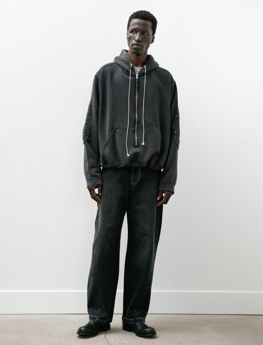 Anorak Zip Hoodie Black - Image 6