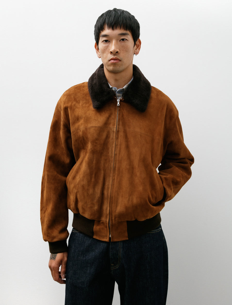 Goat Suede Zip Blouson - Image 1